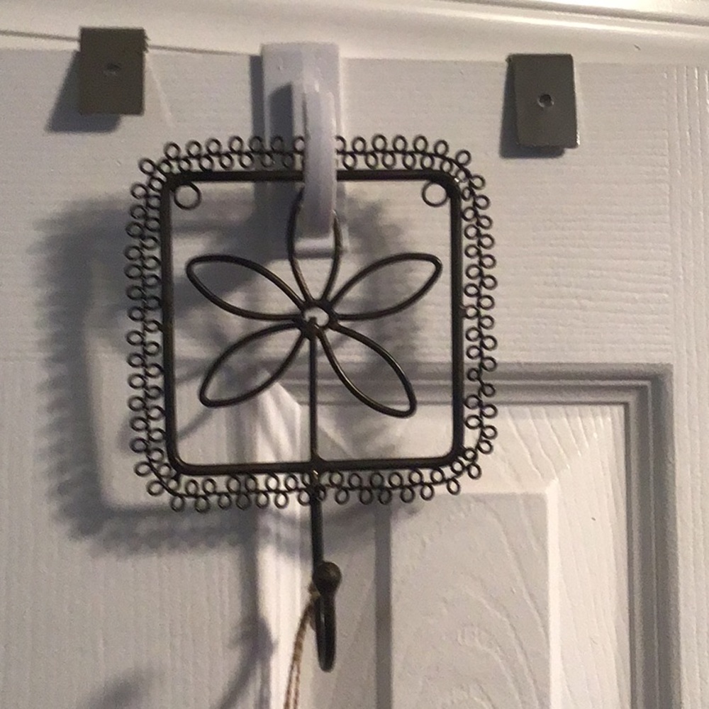 Hand made iron flower hook
